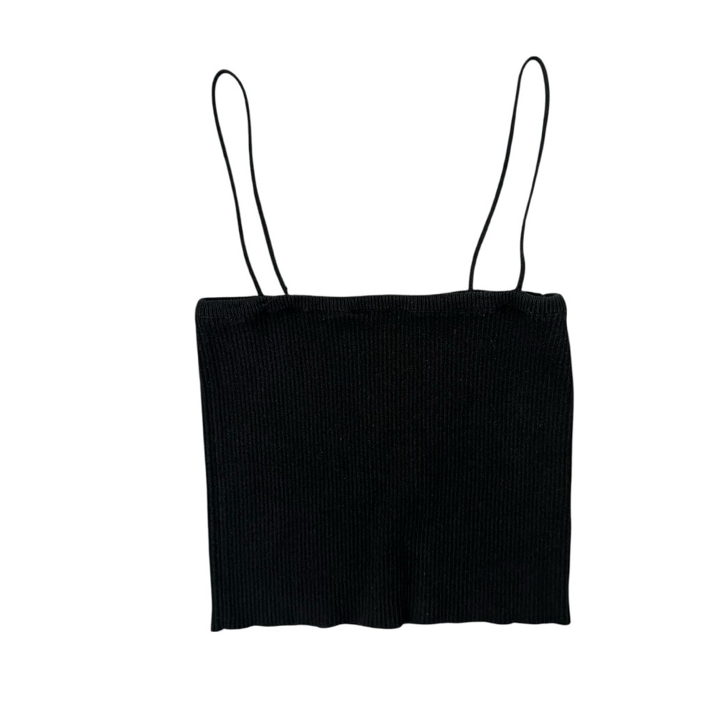 Black Knit Tank Top
